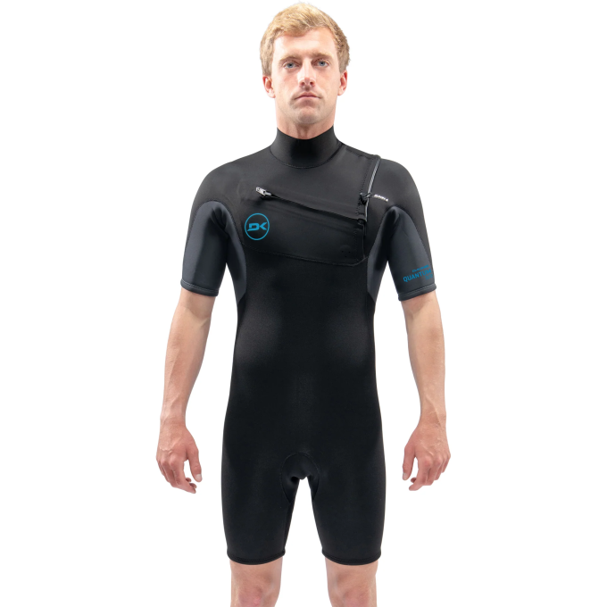 Гидрокостюм DAKINE MEN'S QUANTUM CHEST ZIP SHORTY 2/2mm F\L Black/Grey, размер L DK22M22QSZFL (0604565594143)